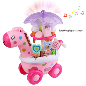 اسباب بازی نوزادی ماشین برقی آب نبات بستنی فروشی مدل زرافه Candy Ice Cream Car _اسباب بازی نوزادی